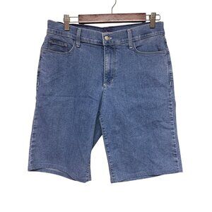 NYDJ Women's Shorts Lift Tuck Technology Denim Blue Jean USA Mid-Rise Size 10